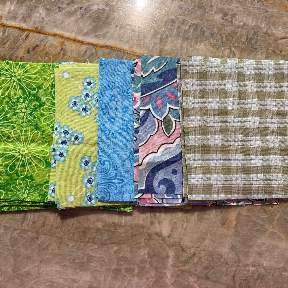 40 Precut 5" Quilt Squares Assorted Fabric Charm Pack